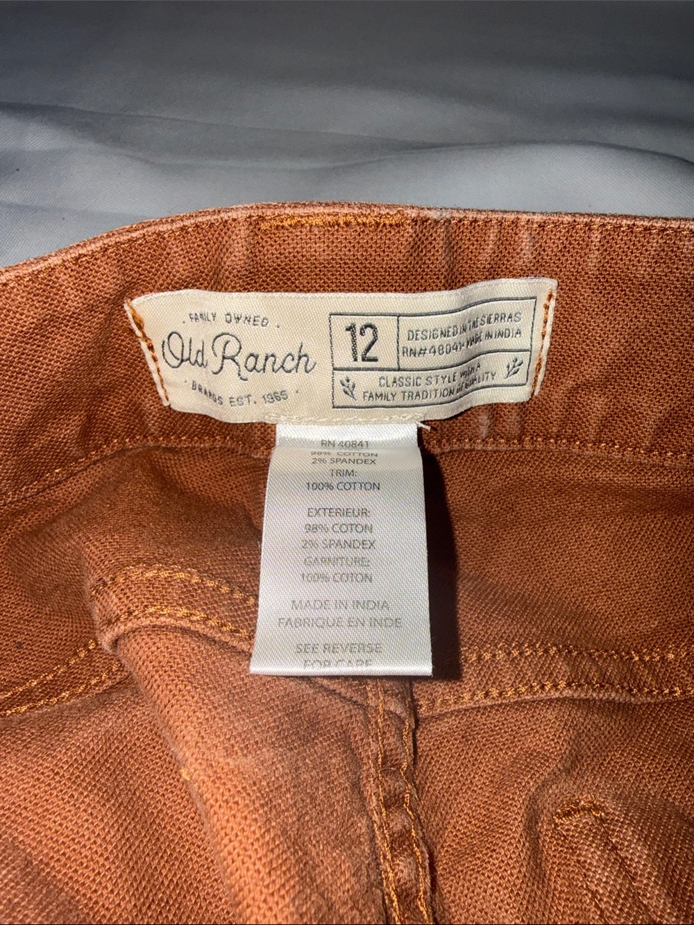 Women's Straight Leg Pants in Rust (Size 12)